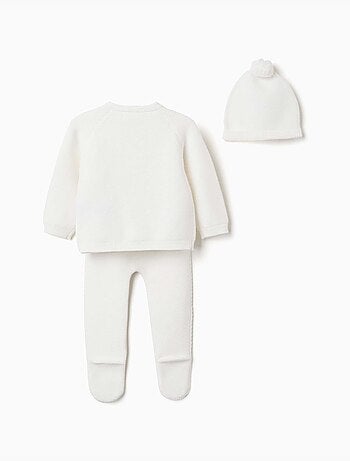 Conjunto de 3 piezas de punto de algodón