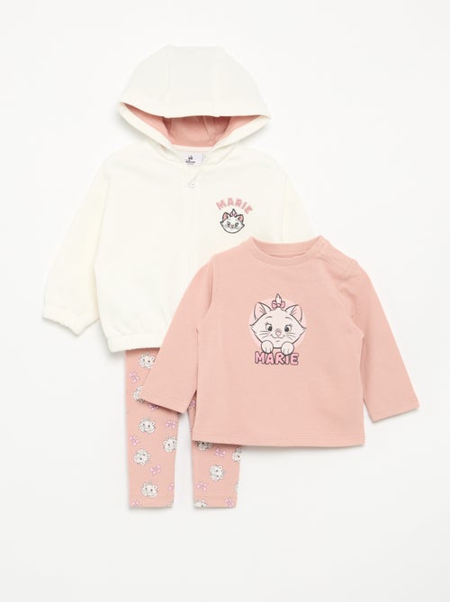 Conjunto de 3 piezas 'Disney' - sudadera con capucha + camiseta + legging - Kiabi