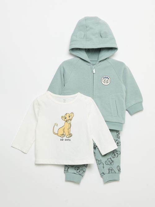 Conjunto de 3 piezas 'Disney' - Sudadera + pantalón + Camiseta de manga larga - Kiabi