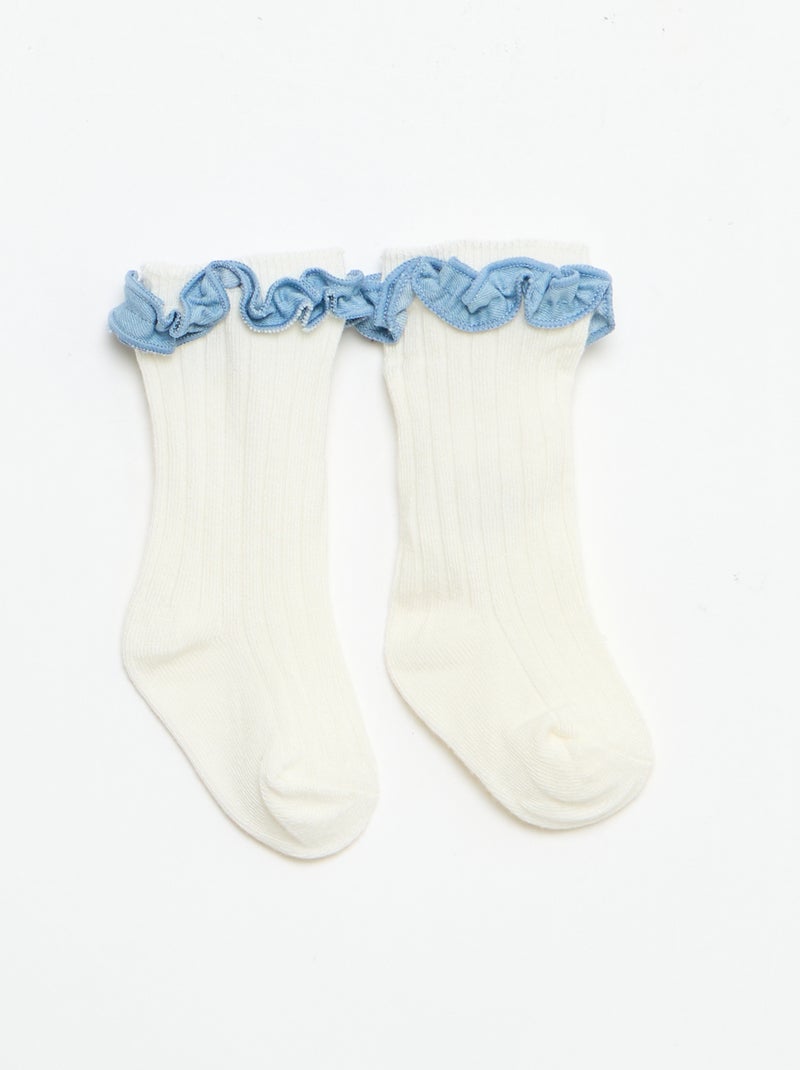 Conjunto de 3 piezas pelele + sombrero + calcetines Azul - Kiabi
