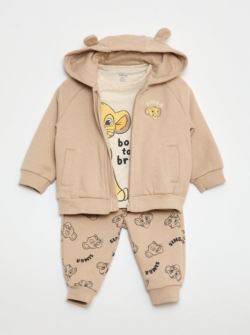 Conjunto de 3 piezas "Simba" - camiseta + pantalón de chándal + sudadera - Kiabi