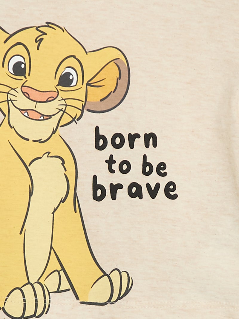 Conjunto de 3 piezas "Simba" - camiseta + pantalón de chándal + sudadera Beige - Kiabi