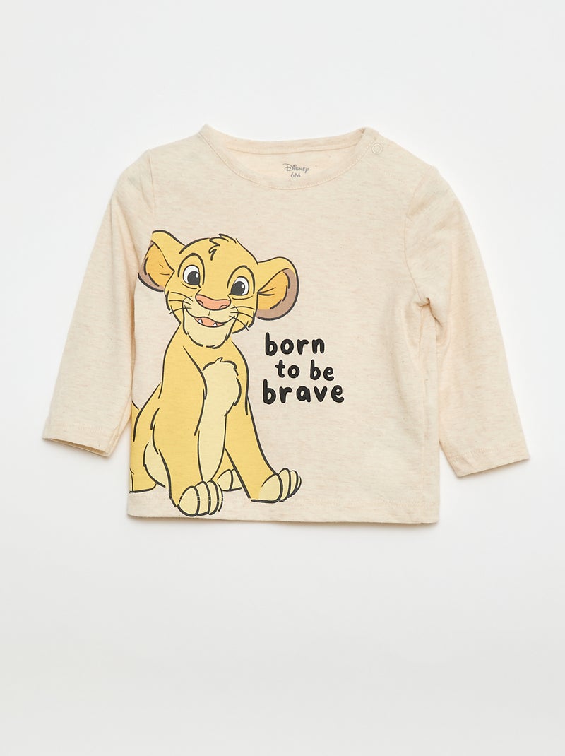 Conjunto de 3 piezas "Simba" - camiseta + pantalón de chándal + sudadera Beige - Kiabi