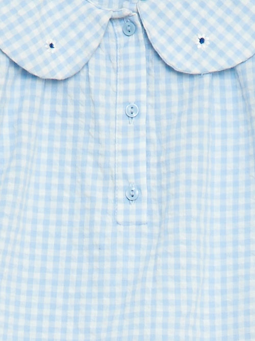 Conjunto de 3 piezas: túnica + Pantalón corto + diadema de vichy - Kiabi