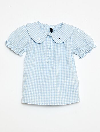 Conjunto de 3 piezas: túnica + short + diadema de vichy