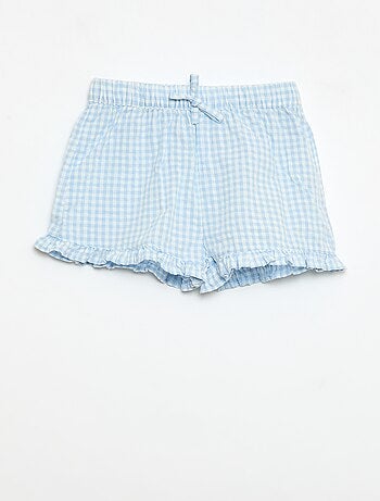 Conjunto de 3 piezas: túnica + short + diadema de vichy