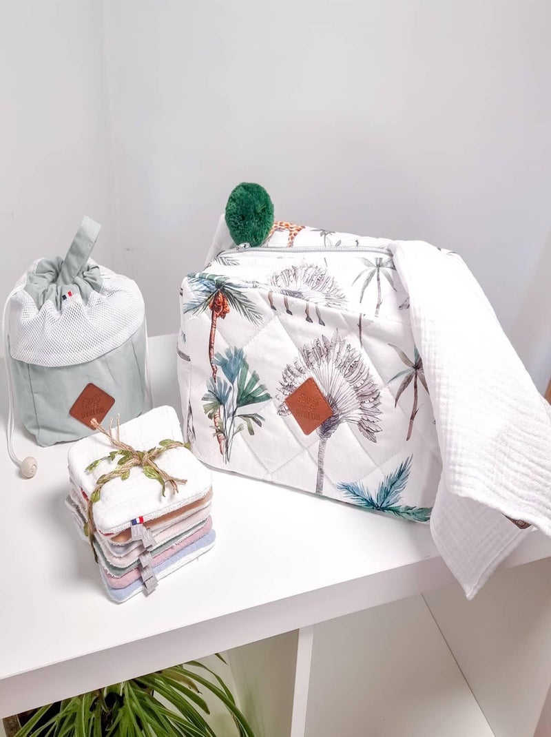 Conjunto de 8 toallitas lavables de bambú, safari | SEVIRA KIDS Blanco - Kiabi