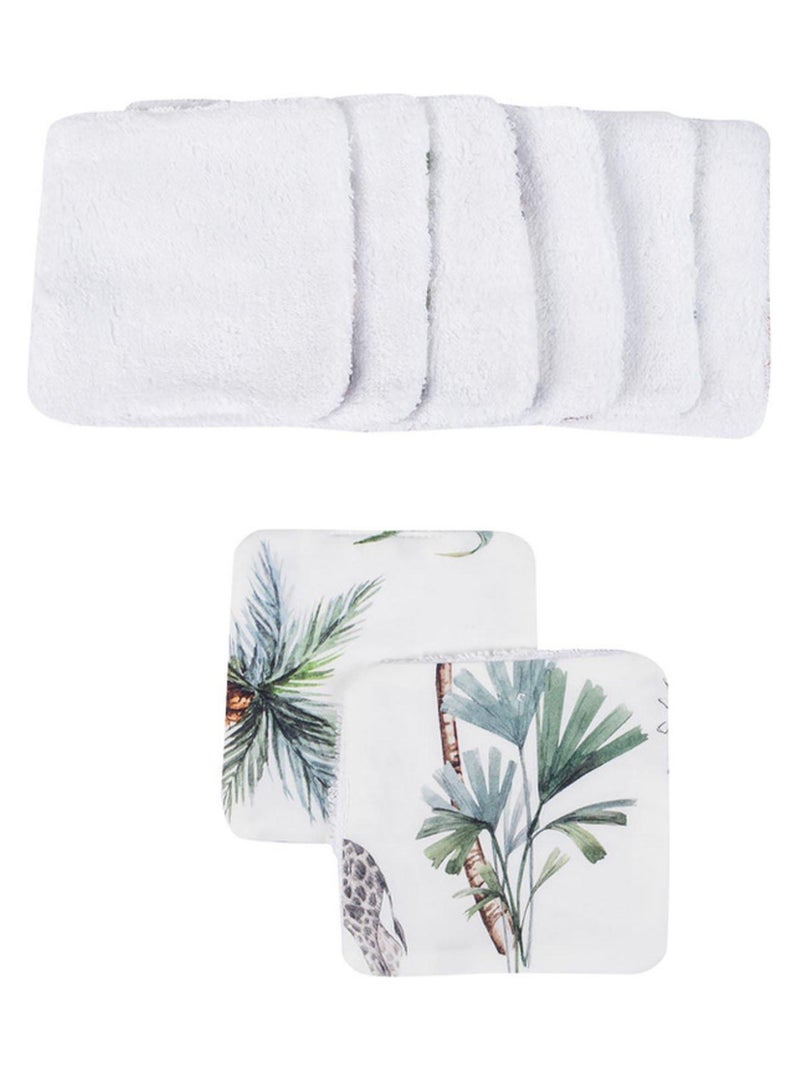 Conjunto de 8 toallitas lavables de bambú, safari | SEVIRA KIDS Blanco - Kiabi