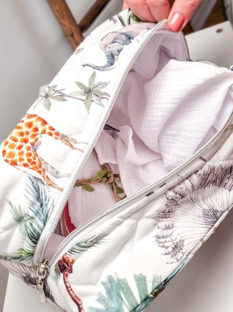 Conjunto de 8 toallitas lavables de bambú, safari | SEVIRA KIDS Blanco - Kiabi