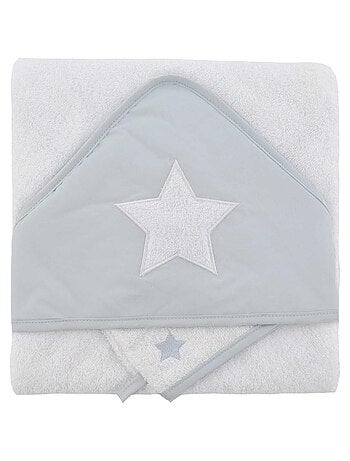 Conjunto de albornoz bordado + guante de estrella