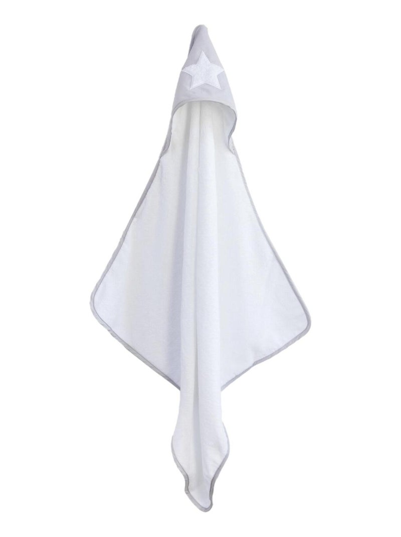 Conjunto de albornoz bordado + guante de estrella Gris claro - Kiabi