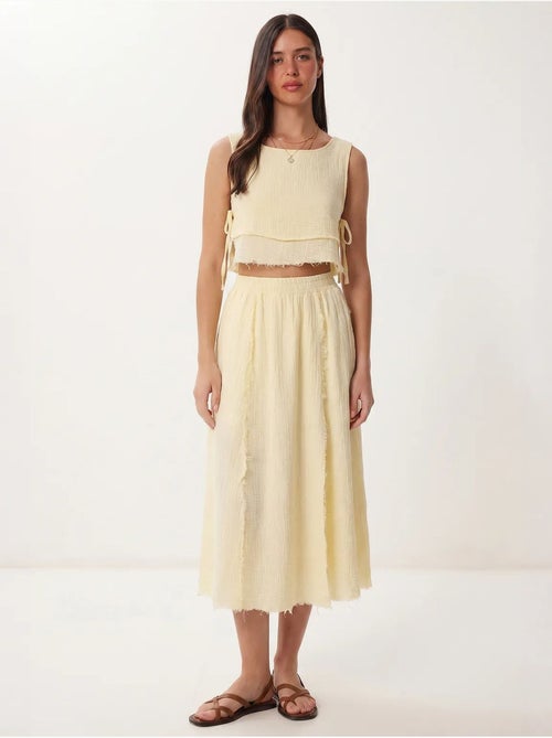 Conjunto de algodón con blusa sin mangas y falda midi istanbul - Kiabi Conjunto de algodón con blusa sin mangas y falda midi istanbul - Kiabi