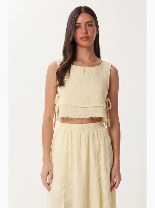 Conjunto de algodón con blusa sin mangas y falda midi istanbul - Kiabi Conjunto de algodón con blusa sin mangas y falda midi istanbul - Kiabi