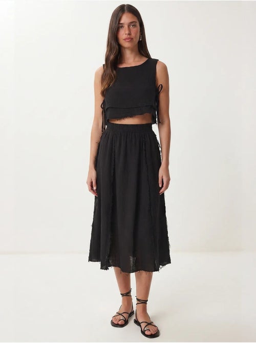 Conjunto de algodón con blusa sin mangas y falda midi istanbul - Kiabi