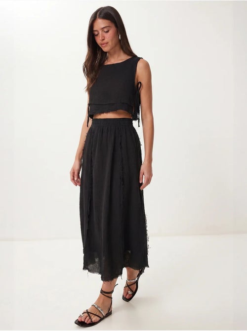 Conjunto de algodón con blusa sin mangas y falda midi istanbul - Kiabi