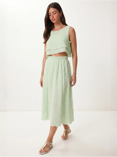 Conjunto de algodón con blusa sin mangas y falda midi istanbul - Kiabi Conjunto de algodón con blusa sin mangas y falda midi istanbul - Kiabi