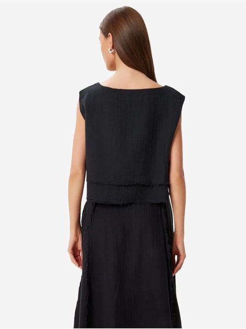 Conjunto de algodón de blusa sin mangas y falda de pernera ancha istanbul - Kiabi Conjunto de algodón de blusa sin mangas y falda de pernera ancha istanbul - Kiabi