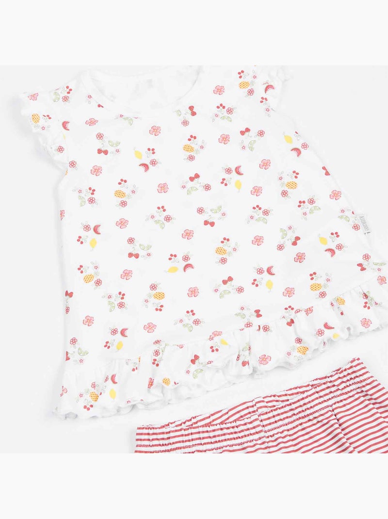 Conjunto de algodón orgánico, cerise | Kitikate Blanco - Kiabi