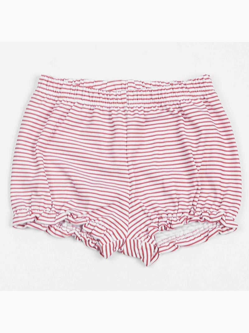 Conjunto de algodón orgánico, cerise | Kitikate Blanco - Kiabi