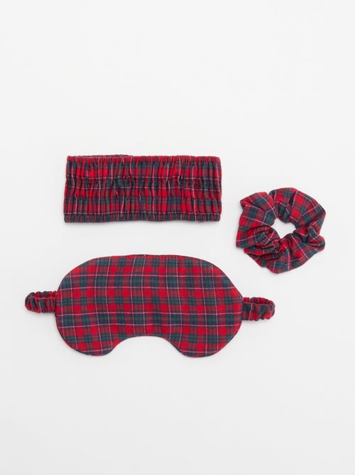 Conjunto de antifaz para dormir + coletero + diadema - Kiabi
