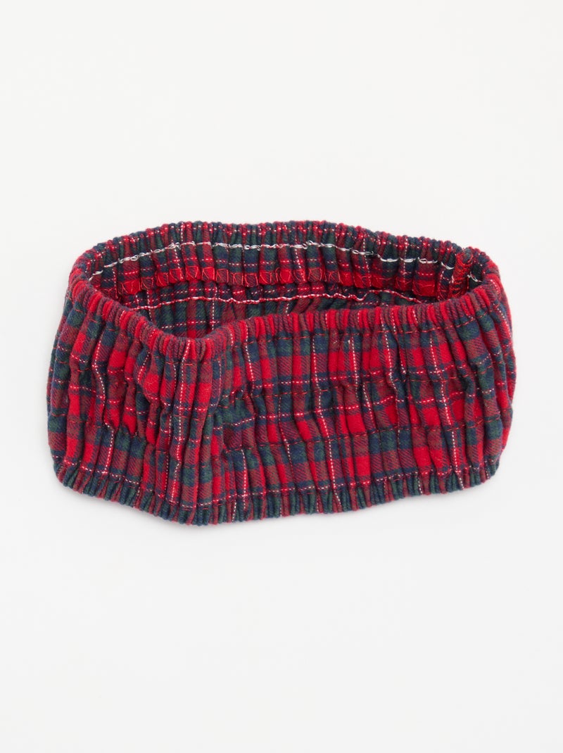 Conjunto de antifaz para dormir + coletero + diadema Rojo - Kiabi