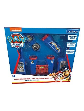 conjunto de aventuras Paw Patrol con walkie talkies de hasta 120 m, prismáticos y brújula