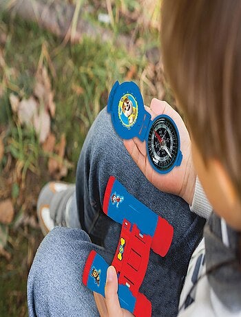 conjunto de aventuras Paw Patrol con walkie talkies de hasta 120 m, prismáticos y brújula