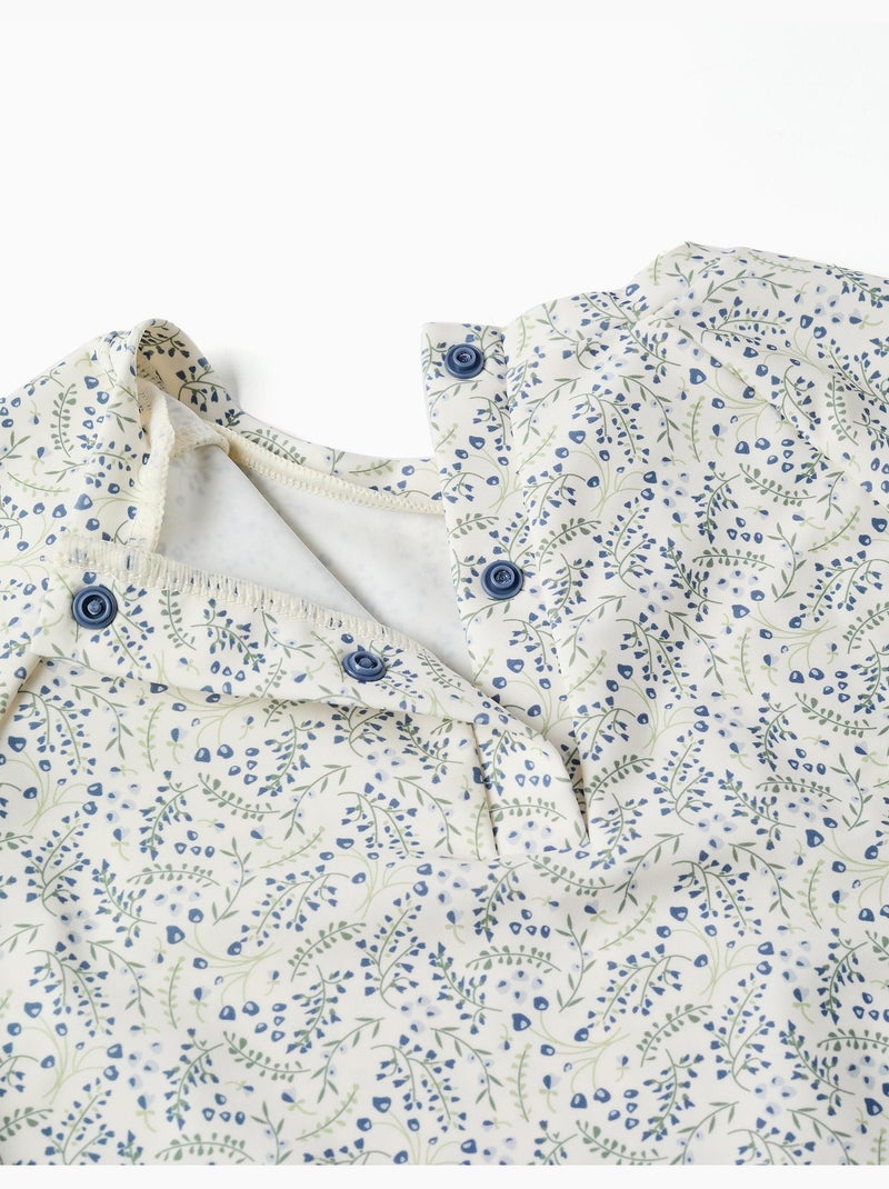 Conjunto de baño con protección UV 40+ y motivo floral You&Me Beige claro - Kiabi