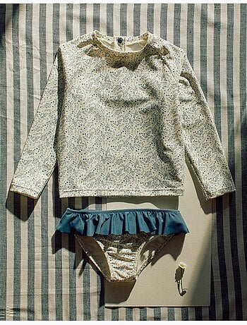 Conjunto de baño con protección UV 80 y motivo floral You&Me