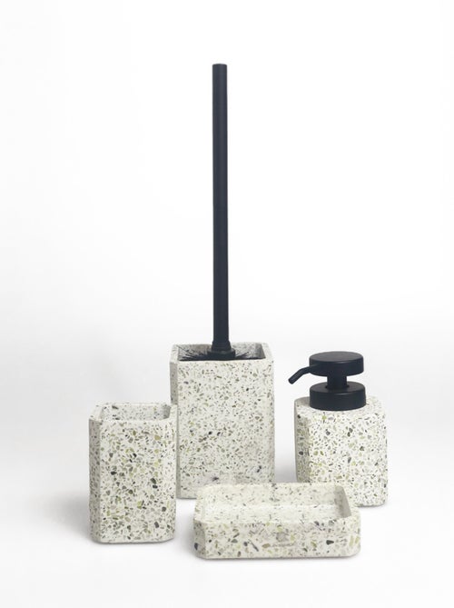 Conjunto de baño TERRAZZO de 4 piezas en polirresina con efecto terrazzo Guy Levasseur - Kiabi