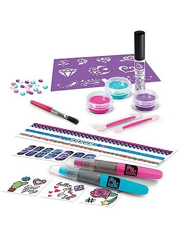 conjunto de belleza 3 en 1 con purpurina