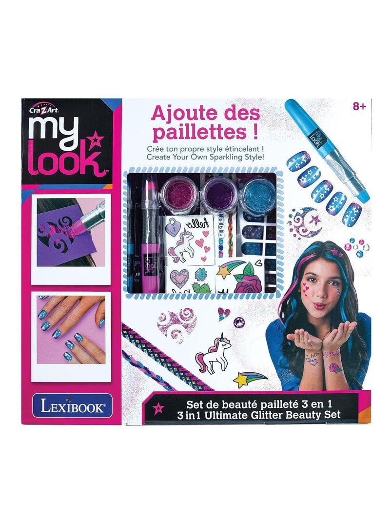 conjunto de belleza 3 en 1 con purpurina Multicolor - Kiabi