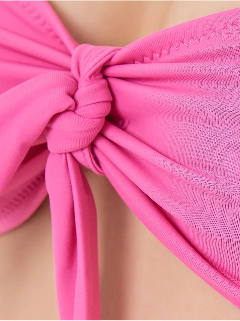 Conjunto de bikini con lazo Rosa - Kiabi