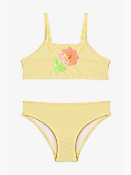 Conjunto de bikini halter con lentejuelas para niña penti - Kiabi Conjunto de bikini halter con lentejuelas para niña penti - Kiabi