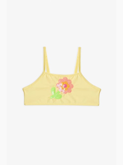 Conjunto de bikini halter con lentejuelas para niña penti - Kiabi Conjunto de bikini halter con lentejuelas para niña penti - Kiabi