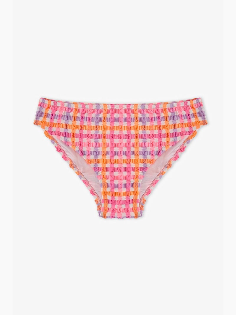 Conjunto de bikini infantil vicky halter de cuadros penti Rosa fluo - Kiabi