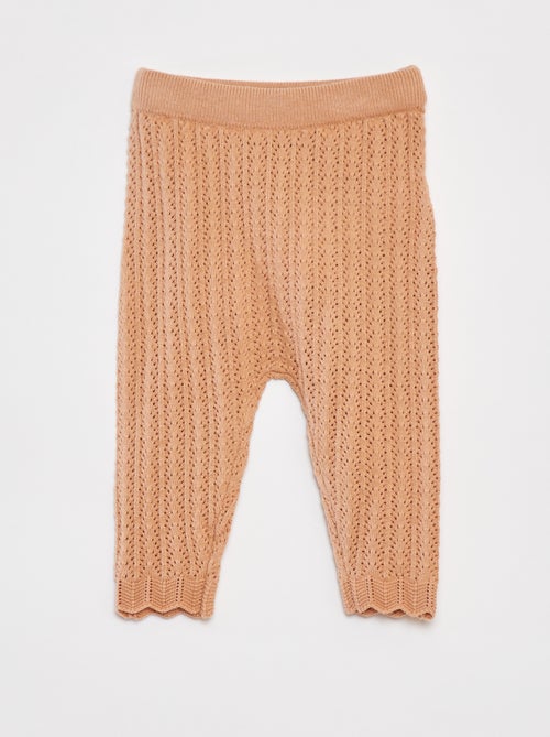 Conjunto de blusa con cuello de fantasía + legging de punto - Kiabi