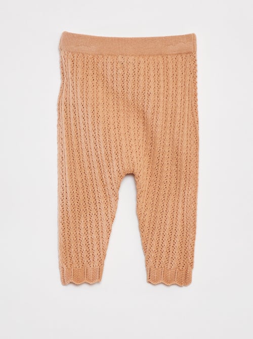 Conjunto de blusa con cuello de fantasía + legging de punto - Kiabi