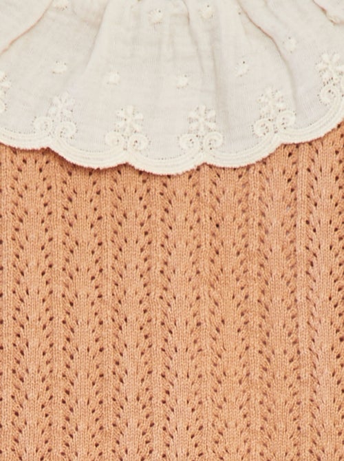 Conjunto de blusa con cuello de fantasía + legging de punto - Kiabi