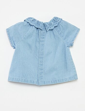 Conjunto de blusa de manga corta + pantalón corto + sombrero - 3 piezas