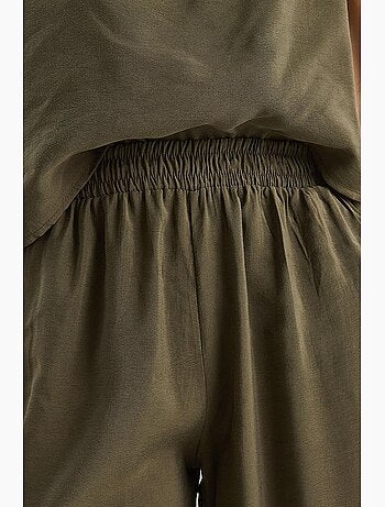 Conjunto de blusa de tirantes gruesos y pantalón de cintura elástica lucci