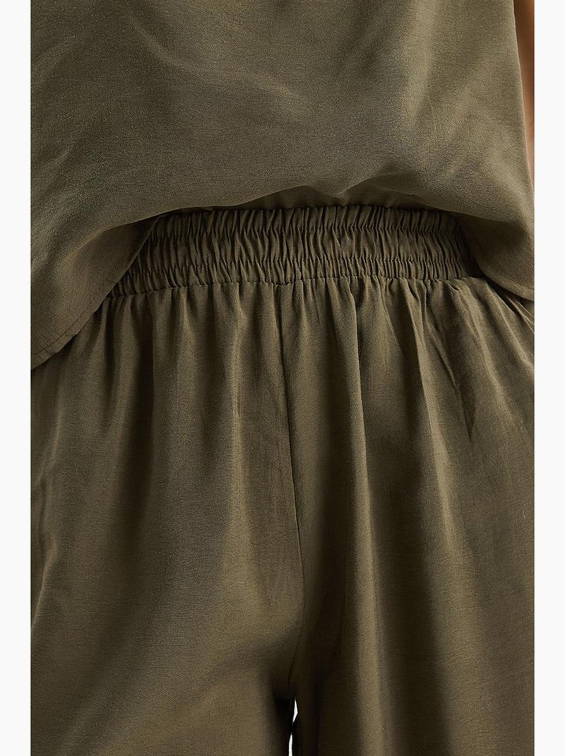 Conjunto de blusa de tirantes gruesos y pantalón de cintura elástica lucci Verde caqui - Kiabi