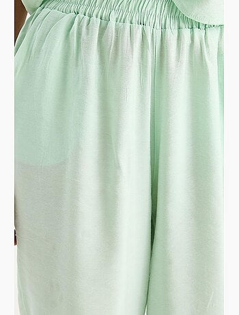 Conjunto de blusa de tirantes gruesos y pantalón de cintura elástica lucci