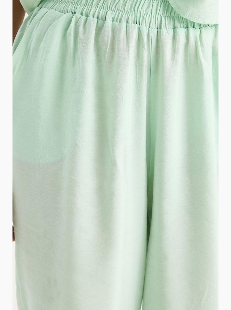 Conjunto de blusa de tirantes gruesos y pantalón de cintura elástica lucci Verde menta - Kiabi