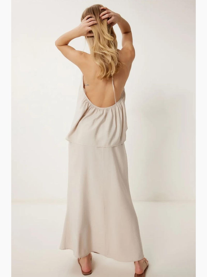 Conjunto de blusa halter con detalle de lazada y falda de pernera ancha istanbul Arena - Kiabi