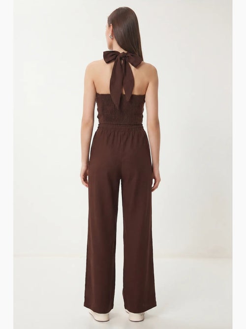 Conjunto de blusa halter y pantalones de pernera ancha istanbul - Kiabi