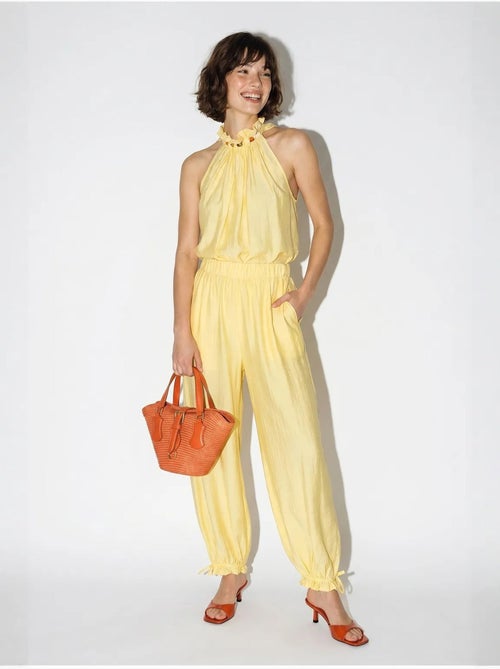 Conjunto de blusa halter y pantalones de tiro alto lucci - Kiabi