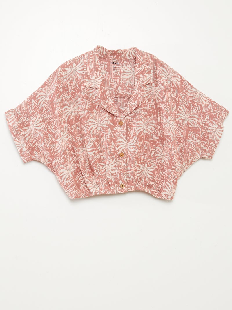 Conjunto de blusa + pantalón corto  - 2 piezas ROSA - Kiabi