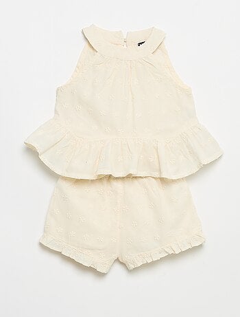 Conjunto de blusa sin mangas + short