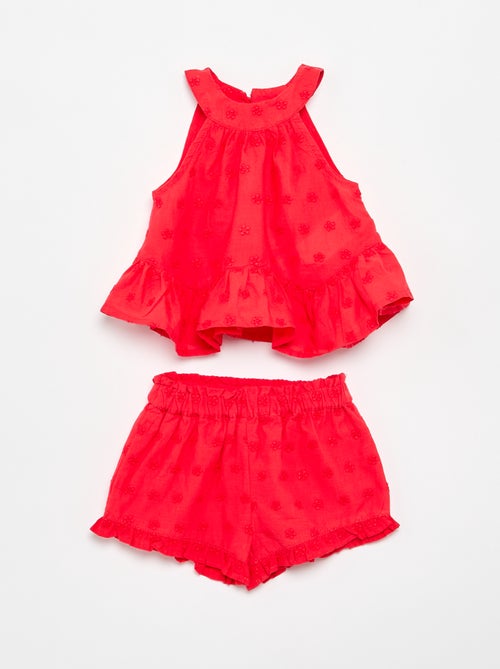 Conjunto de blusa sin mangas + short - Kiabi